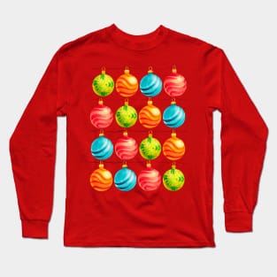 Season’s Greetings with lots of Christmas decorations Long Sleeve T-Shirt